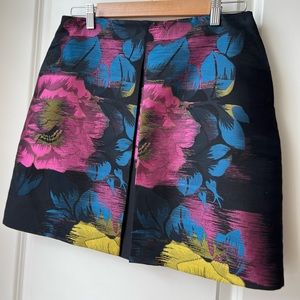 RACHEL Rachel Roy Pleated Floral Print Mini Skirt